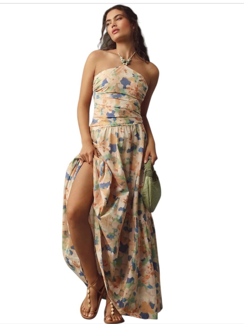 linnea halter maxi dress ASTR The Label Floral Cutout Tiered Wedding Guest S may-pre-order